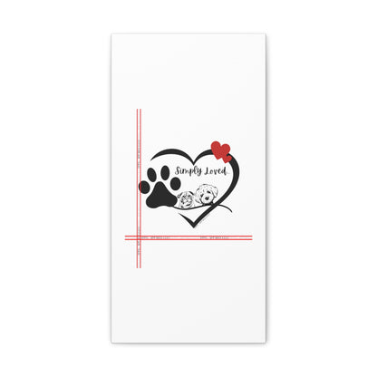 From our "TPPG Brand Pet Collection" - Canvas Gallery Wraps " Simply Loved"- in White