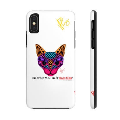 Cat Custom Designs Phone Cases - iPhone/Samsung Galaxy & Google Pixel (Multi-Colored White)