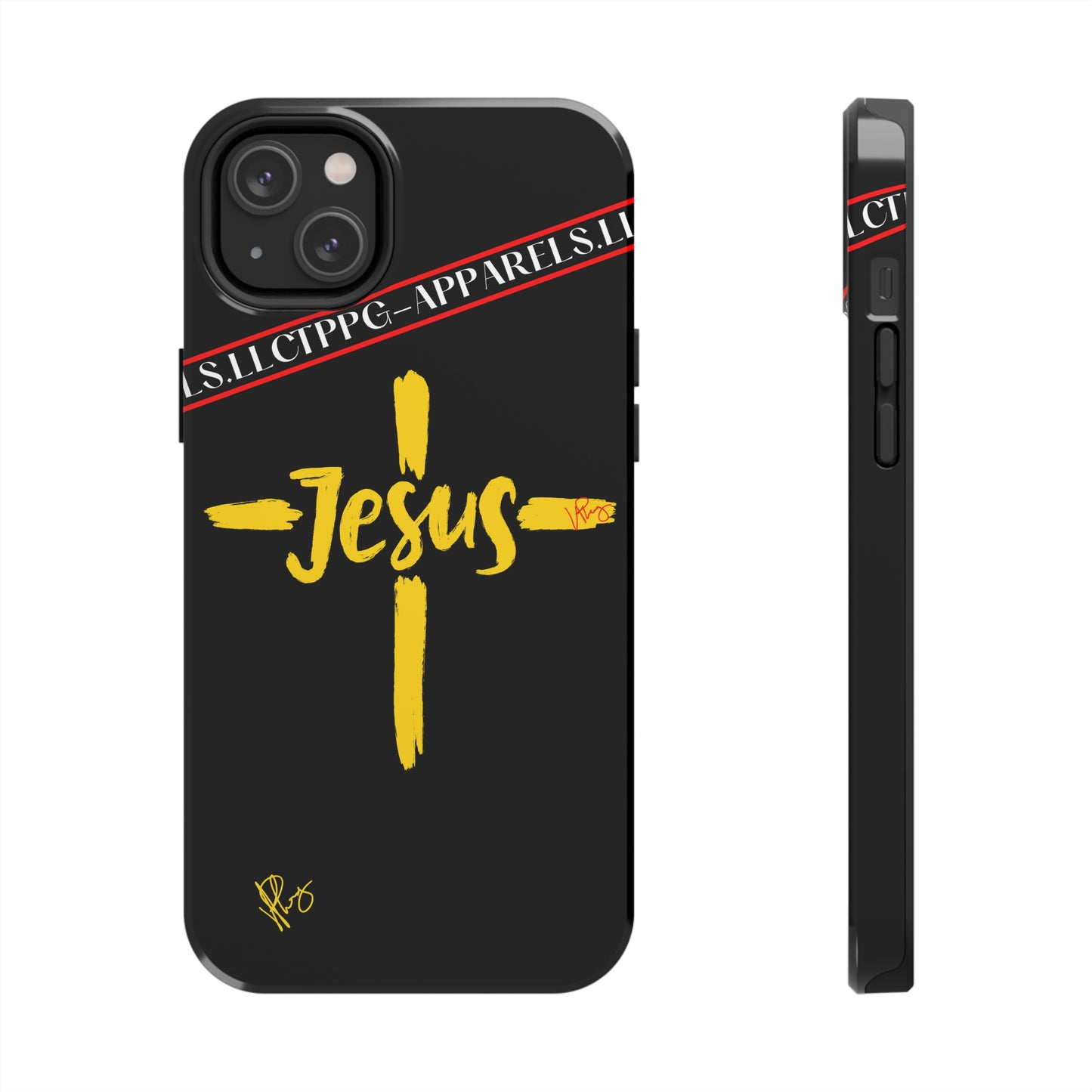 'iPhone Case' of A "Jesus/Faith" (Black)-Cute Cross Design 'TPPG Faith Collection'