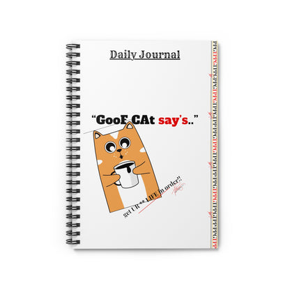 Spiral "Goof CAt" Notebook Ruled Line