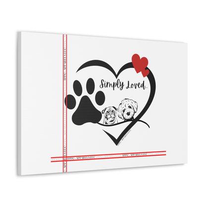 From our "TPPG Brand Pet Collection" - Canvas Gallery Wraps " Simply Loved"- in White