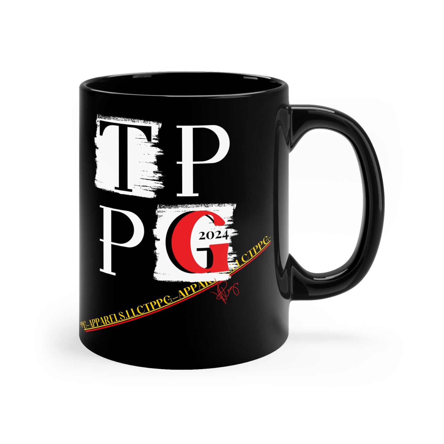 Black Glossy Finish 11oz Coffee/Tea Mug-from the 'TPPG Brand' "TPPG 2024" Collection