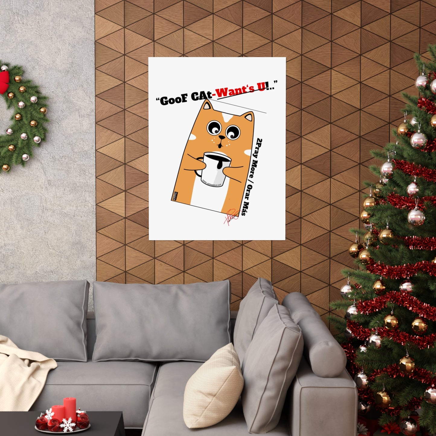 Vertical "GooF CAt" Matte Posters