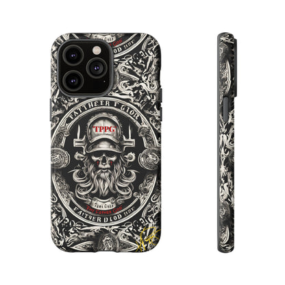 "Father God" iPhone/Google Pixel & Samsung Tough Phone Case (Black/Red & Grey)