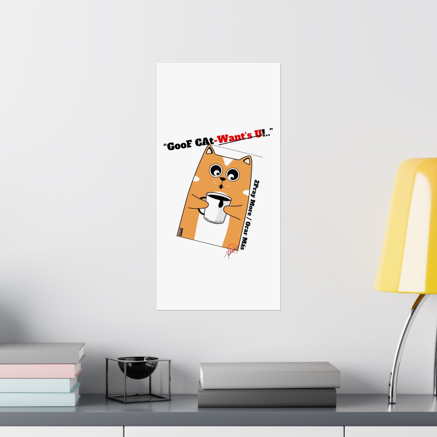 Vertical "GooF CAt" Matte Posters