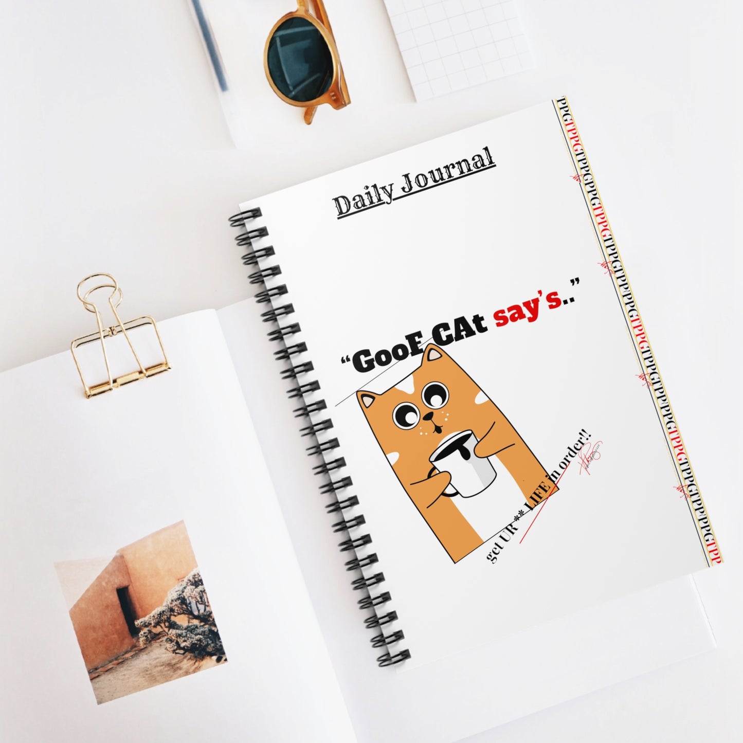 Spiral "Goof CAt" Notebook Ruled Line