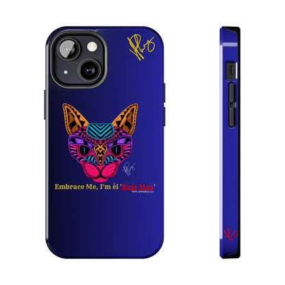 Cat Designs Phone Cases - iPhone/Samsung Galaxy & Google Pixel (Purple/Blue-Multi-Colored)