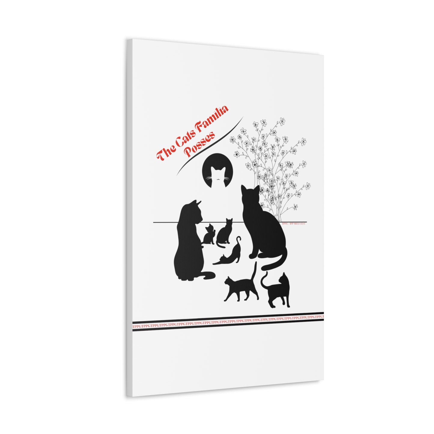 From our "TPPG Brand Pet Collection" - "The Cat Familia Posses.." Canvas Gallery Wraps in White