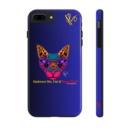 Cat Designs Phone Cases - iPhone/Samsung Galaxy & Google Pixel (Purple/Blue-Multi-Colored)