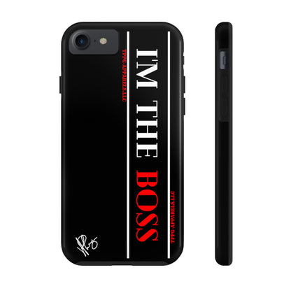 Our Design ("I'm the BOSS") Verision from the 'TPPG Collection' Line carries several sizes of the "iPhone Series" Tough Phone Cases