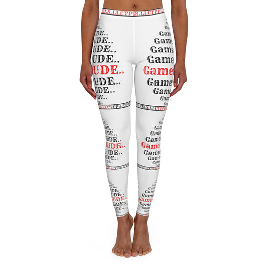 Our (White) Sexy & Stylish Women's "Gamer" Spandex Leggings with different sizes By the "TPPG-Apparels" Stylish Brands