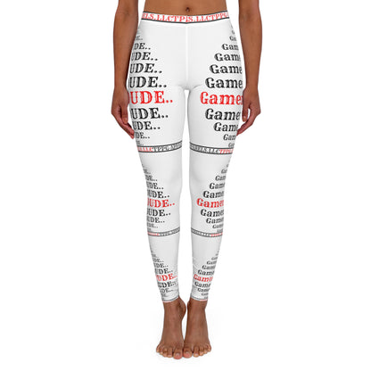 Our (White) Sexy & Stylish Women's "Gamer" Spandex Leggings with different sizes By the "TPPG-Apparels" Stylish Brands