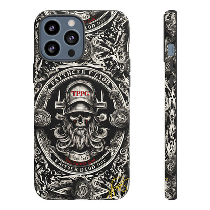 "Father God" iPhone/Google Pixel & Samsung Tough Phone Case (Black/Red & Grey)