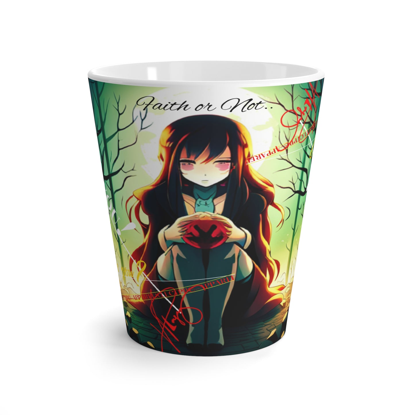 Anime Latte ("WHO R YOU") Mug