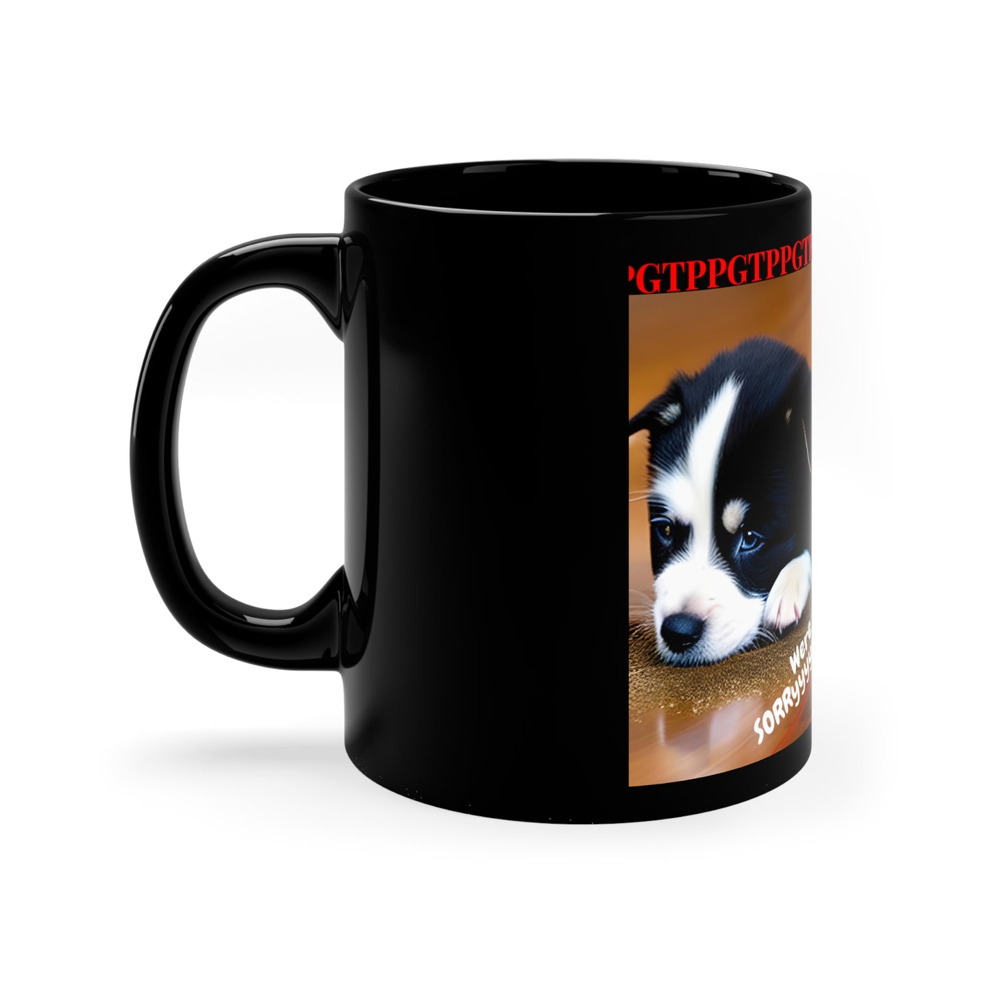 Sleek Style "TPPG Pet Brand" Designer Style from the "TPPG-Apparels Brand" - 11oz Black Glossy Style Mug