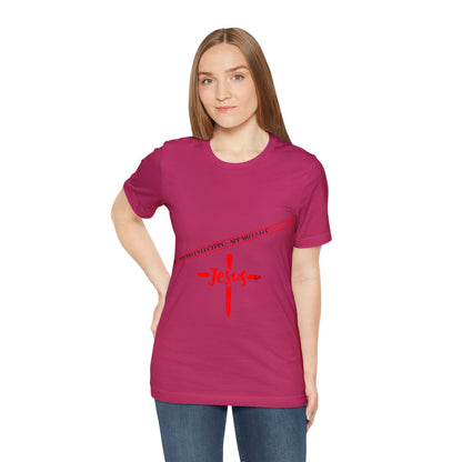 Unisex Jersey Short Sleeve Tee - 'Jesus/Faith' Design Style in Several colors