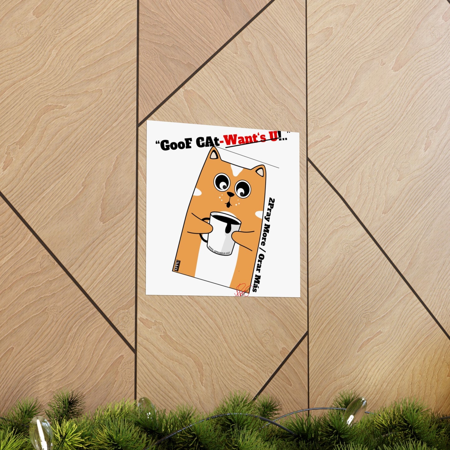 Vertical "GooF CAt" Matte Posters