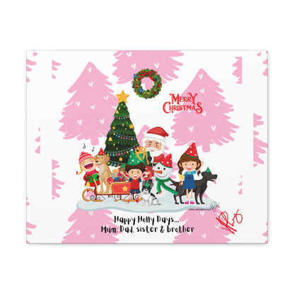 Happy Holidays-"TPPG Brand Christmas Collection" - Canvas Gallery Wraps "- in Bold colors