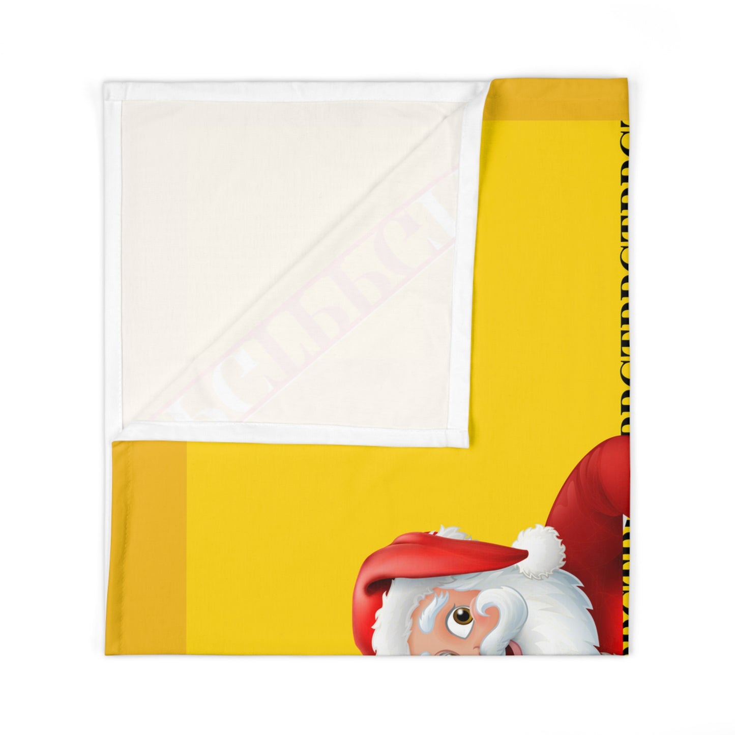 Holiday Santa's 30"x40" (Xmas  Yellow/USA) Infant/Baby Jersey 'Santa Christmas Holiday' Swaddle Blanket by: "TPPG Infant/Toddler" Collections