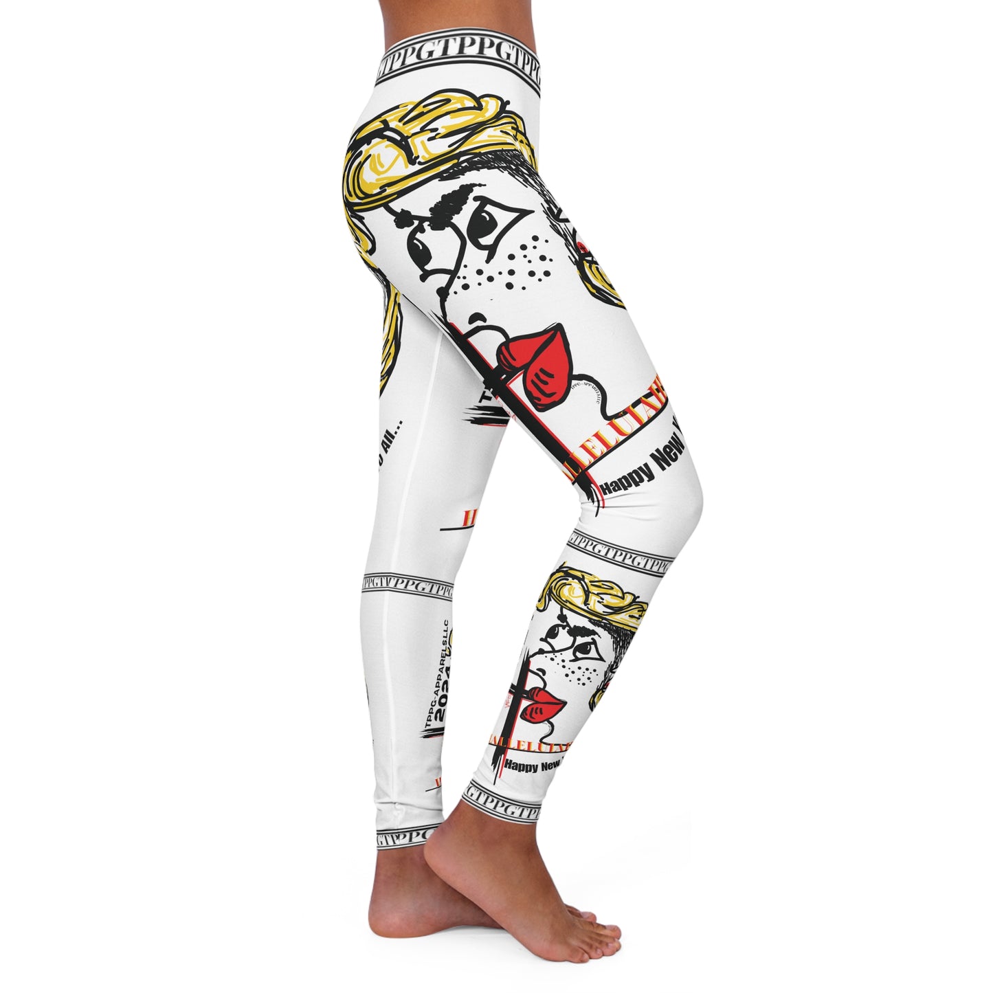 Women's (White Base) "Hallelujah" Spandex Leggings /6ct sizes