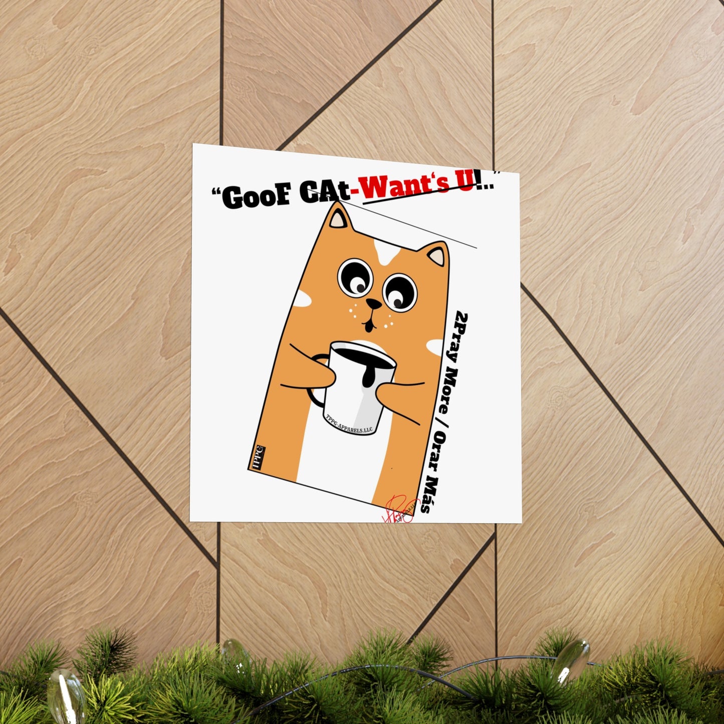 Vertical "GooF CAt" Matte Posters