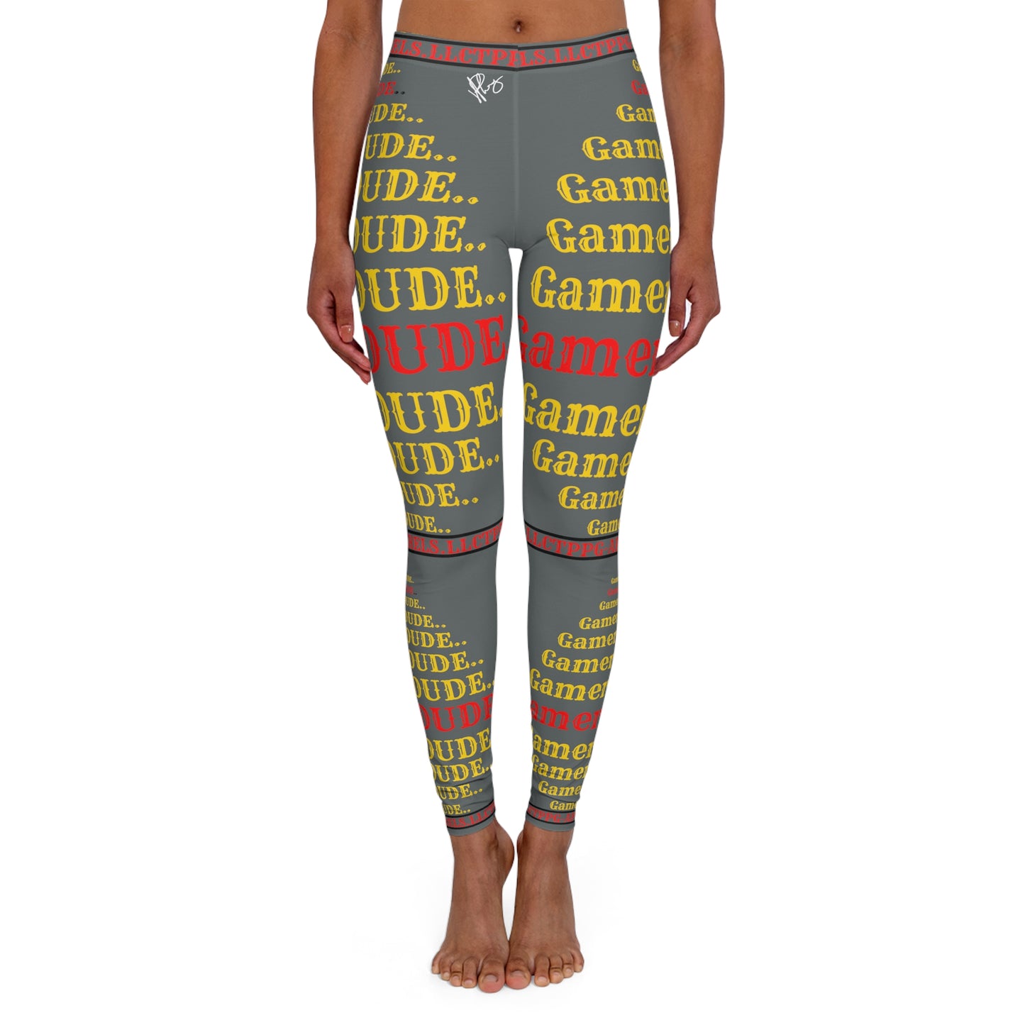 Our Sexy & Stylish Women's Grey "Gamer" Spandex Leggings By: the "TPPG-Apparels" Brands Collection