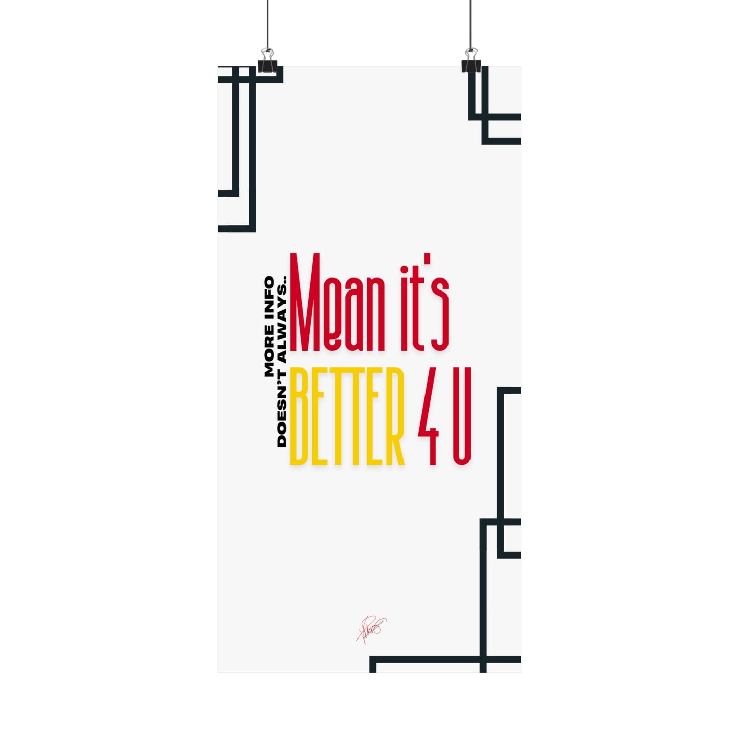 Vertical Poster "It’s Better 4U" (Matte)