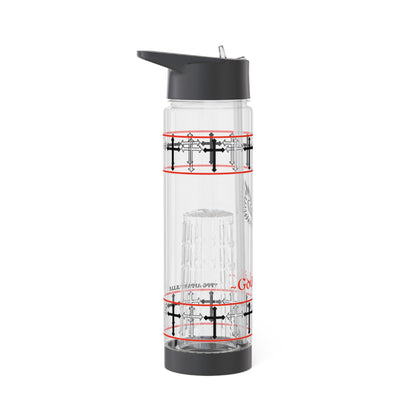 Clear 25oz Sleek 'God Is Life' Print Style INFUSER Water Bottle by the "TPPG-Apparels" (Faith Lovers) Collection