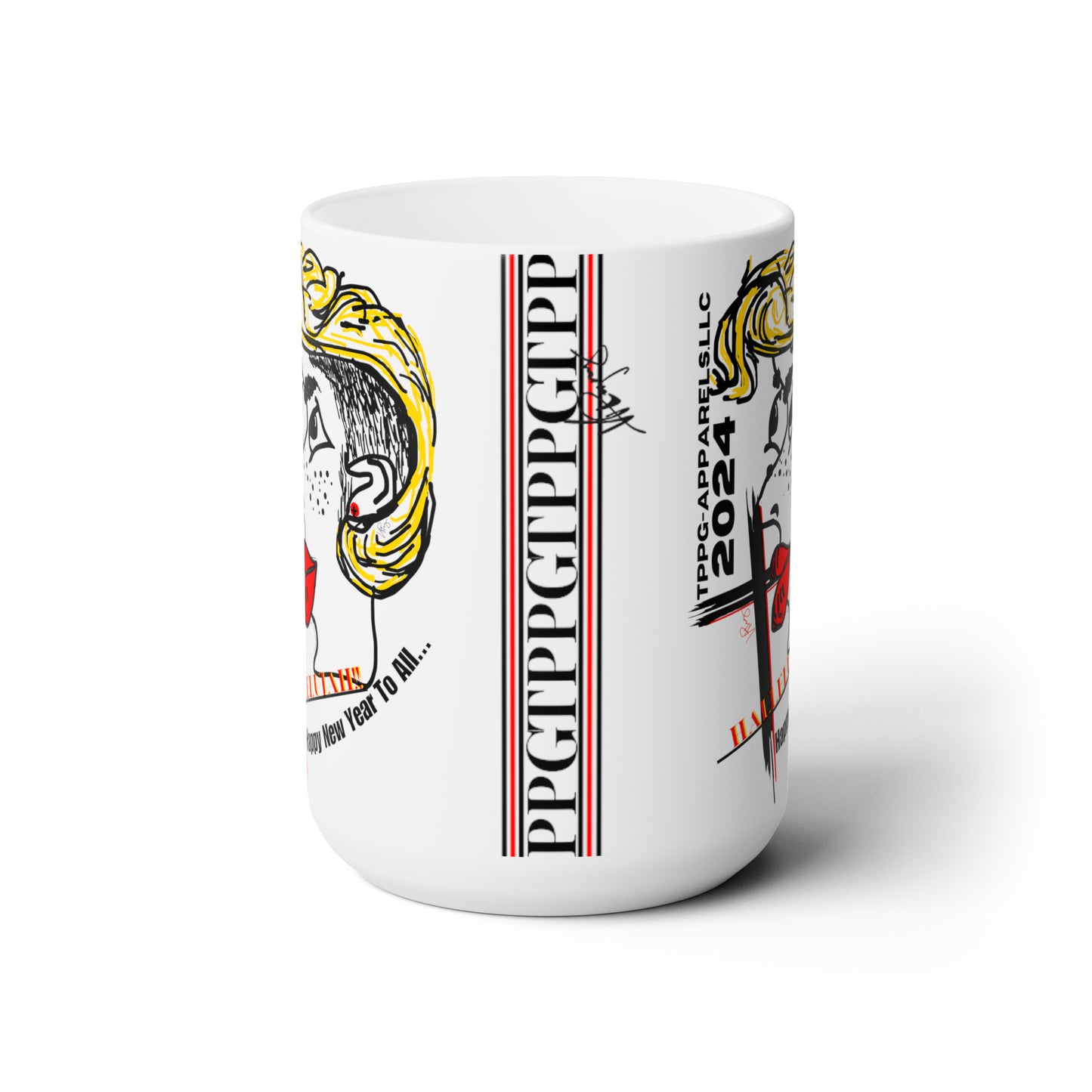 White 15oz "Hallelujah" Ceramic Mug