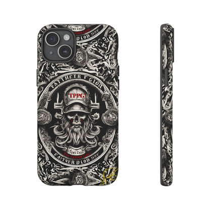 "Father God" iPhone/Google Pixel & Samsung Tough Phone Case (Black/Red & Grey)