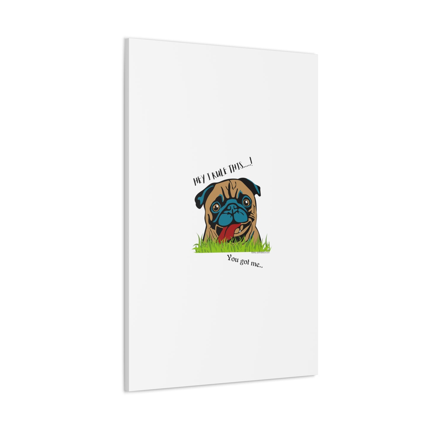 From our "TPPG Brand Pet Collection" ('HEY, I Rule This..")- Canvas Gallery Wraps - on White