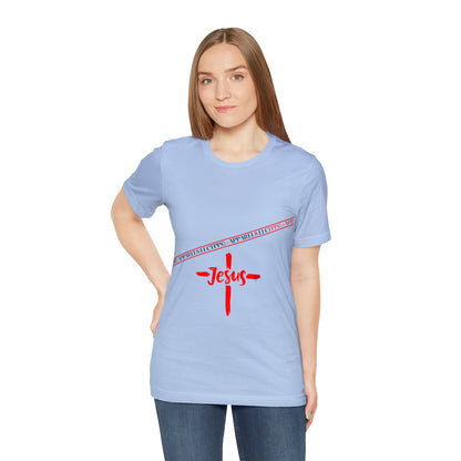 Unisex Jersey Short Sleeve Tee - 'Jesus/Faith' Design Style in Several colors