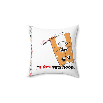 Square Polyester "GooF CAt" Pillow