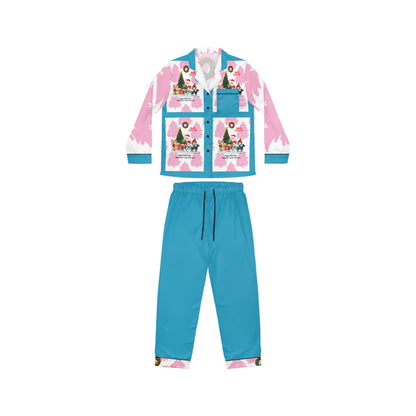 "TPPG-Apparels" Turquoise Base: (UGLY-Holiday) Women's 95% Satin Pajamas