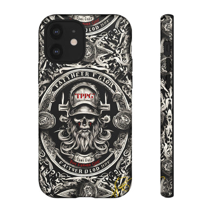 "Father God" iPhone/Google Pixel & Samsung Tough Phone Case (Black/Red & Grey)