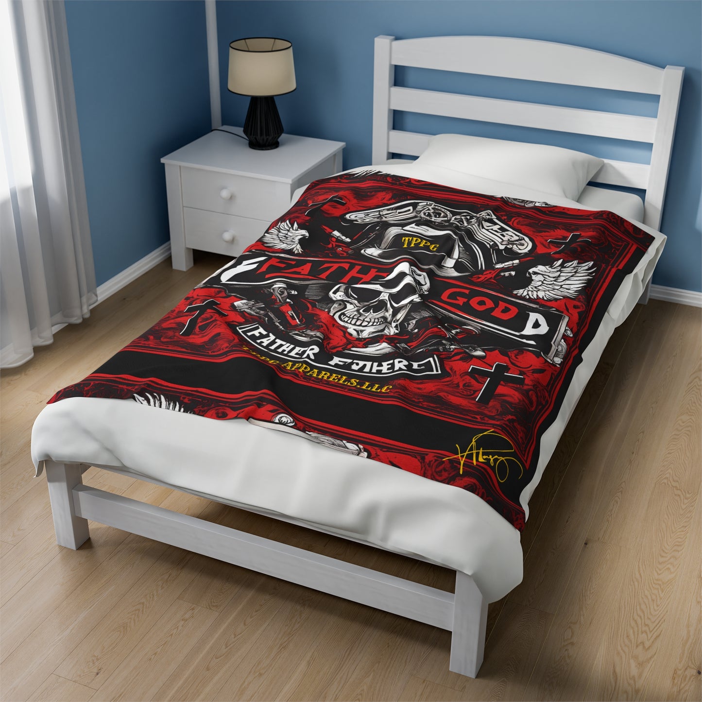 Plush "Father God Bikers" Blanket