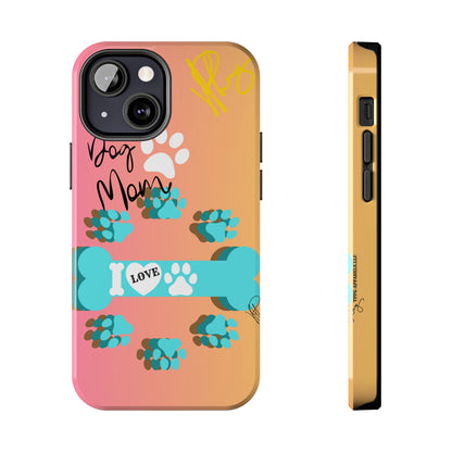 One of our Cutest "Dog Mom" Pet Designs (in a Multi-Colored Base Color) Verision from the 'TPPG Collection' Line carries Several sizes of the "iPhone Series" Tough Phone Cases