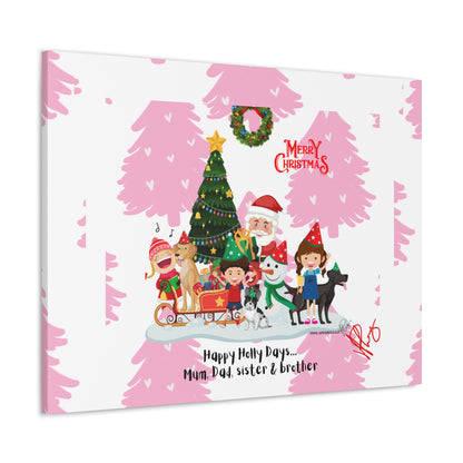 Happy Holidays-"TPPG Brand Christmas Collection" - Canvas Gallery Wraps "- in Bold colors