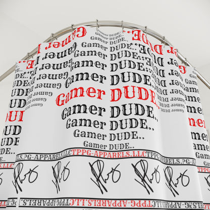 This Sleek "Gamer" Polyester Designer Style/ "TPPG-Apparels" Brand Shower Curtain