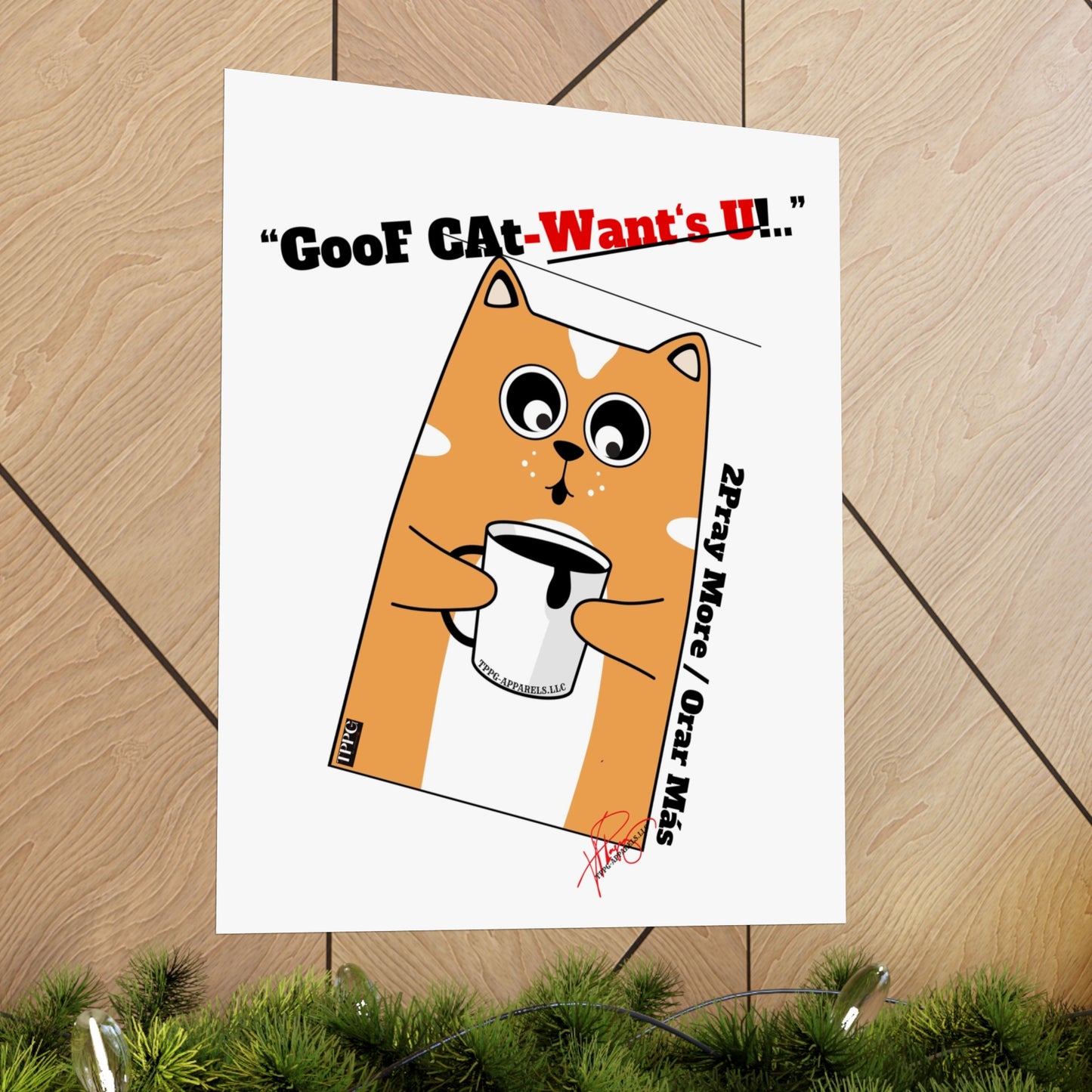 Vertical "GooF CAt" Matte Posters