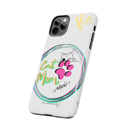 Guys Another one of our Cutest "Cat Mom" Pet Designs (in a White Base Color) Verision from the 'TPPG Collection' Line carries Several sizes of the "iPhone Series" Tough Phone Cases