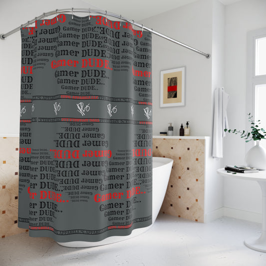 This Sleek "Gamer" Polyester Designer Style/ "TPPG-Apparels" Brand Shower Curtain