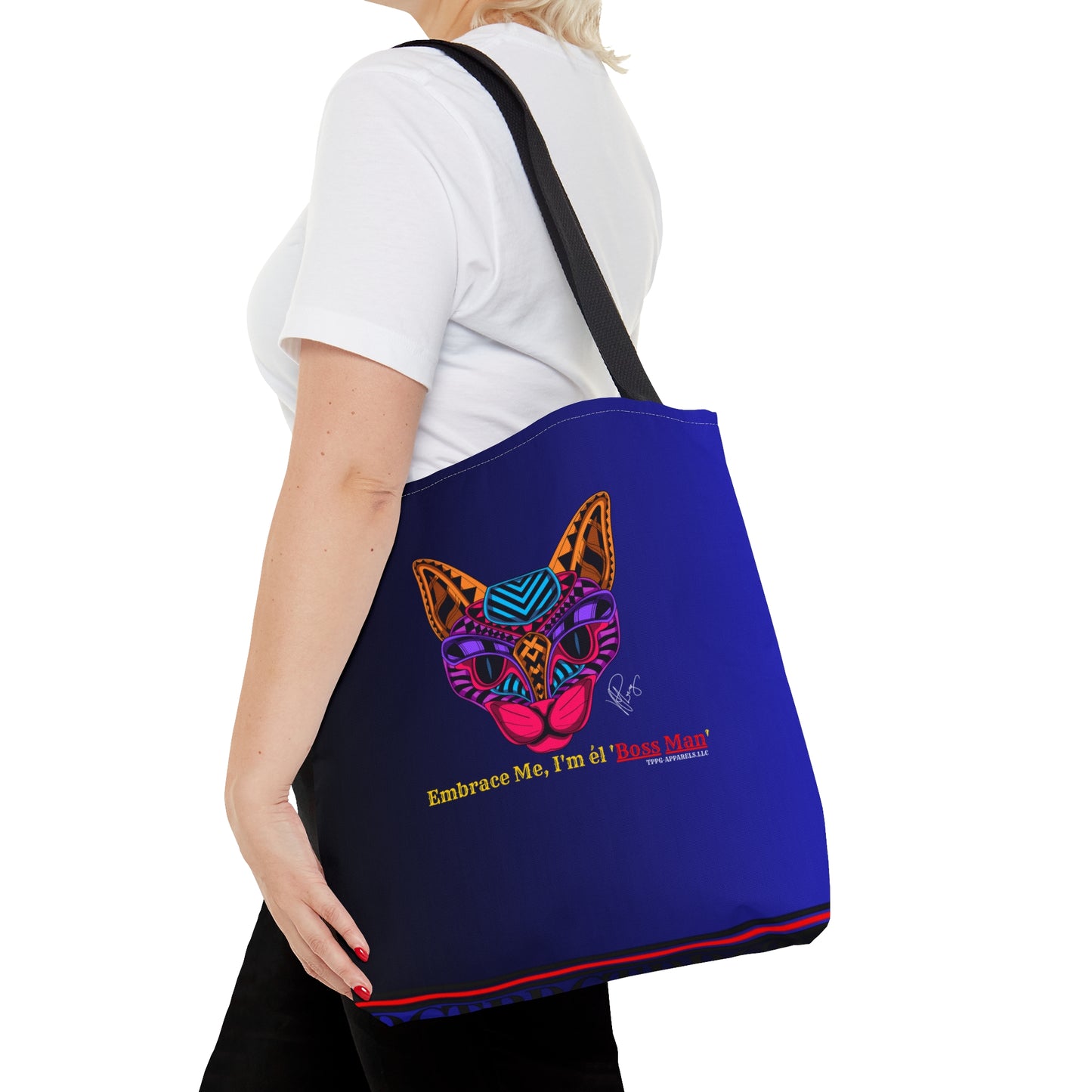 Stylish (Cat-I'm Boss Man) Tote from the "TPPG-Apparels" Brand Tote in 3ct. different sizes. Always handy for any carrying all things necessary for any casual occasion.