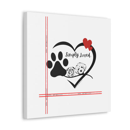 From our "TPPG Brand Pet Collection" - Canvas Gallery Wraps " Simply Loved"- in White