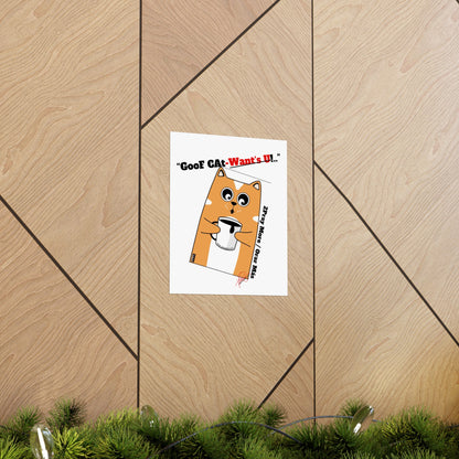 Vertical "GooF CAt" Matte Posters