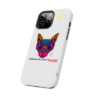 Cat Custom Designs Phone Cases - iPhone/Samsung Galaxy & Google Pixel (Multi-Colored White)