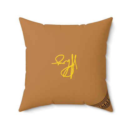 (Children) Spun Polyester ('1 side') Square Pillow (4 sizes-Lt. Brown Bgd) - By: "TPPG KIds Collection"