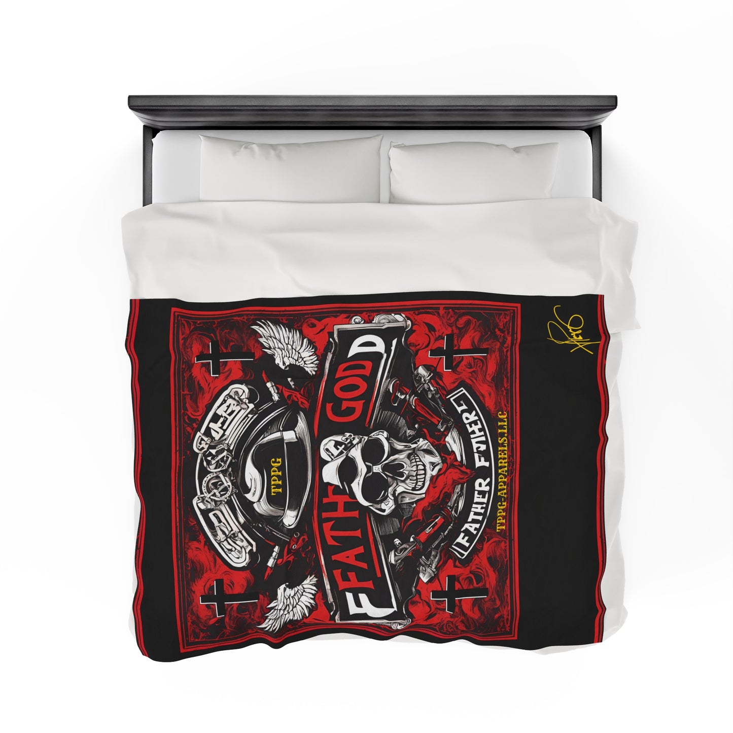 Plush "Father God Bikers" Blanket