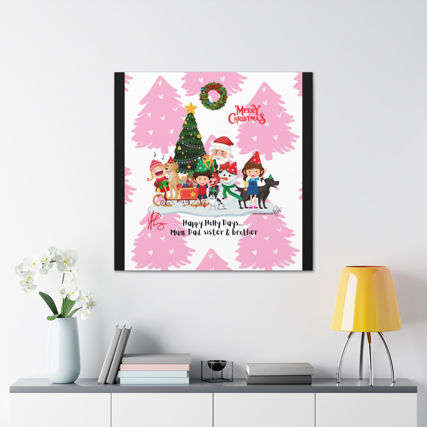 Holidays Time-"TPPG Brand Christmas Collection" - Canvas Gallery Wraps "- in Bold  familiar colors