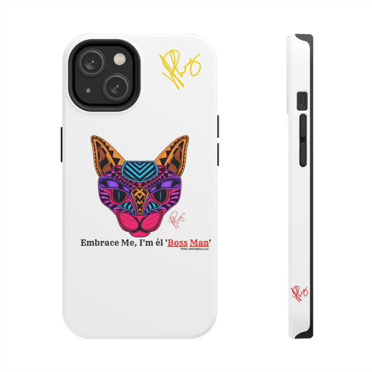 Cat Custom Designs Phone Cases - iPhone/Samsung Galaxy & Google Pixel (Multi-Colored White)